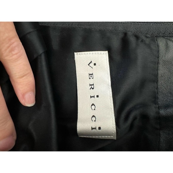 Vericci Leather Mini Skirt Y2K Black XS - Picture 3 of 7